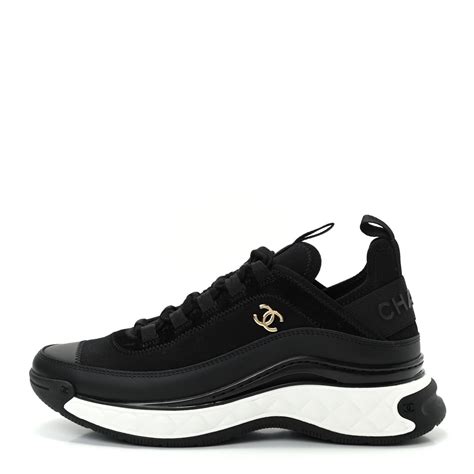 chanel wmns velvet calfskin & mixed fibers sneaker 'black'